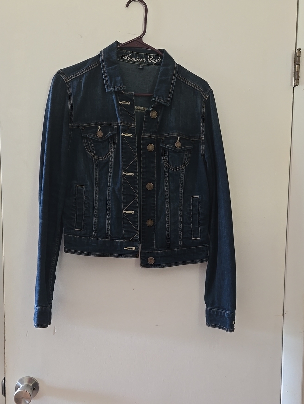 American Eagle Outfitters Dark Blue Denim Jacket